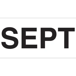 Labels|Tape Logic 3" x 2" Rectangle "SEPT" Months of the Year Label, White, 500/Roll