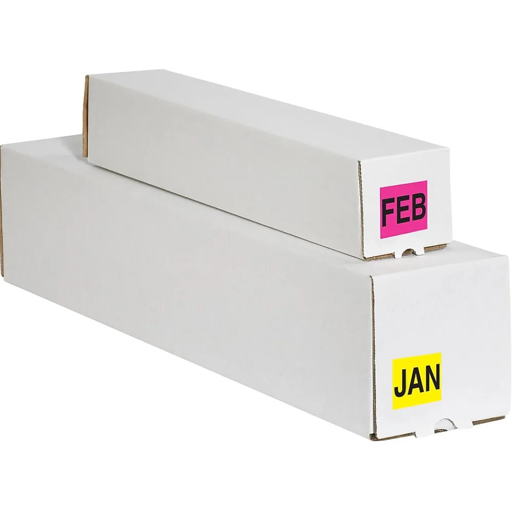 Labels|Tape Logic 3" x 2" Rectangle Easy Order Packs Months of The Year Label, 500/Roll
