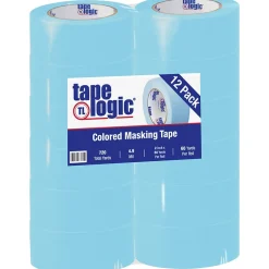 Online Tape Logic ™ 2" x 60 Yards Light Masking Tape, Blue, 12 Rolls (T93700312PKH)
