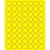 Clearance Tape Logic Circle Laser Labels, 1", Fluorescent Yellow, 6300/Case (LL191YE)