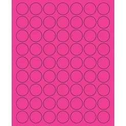 Best Tape Logic ® Circle Laser Labels, 1", Fluorescent Pink, 6300/Case (LL191PK)
