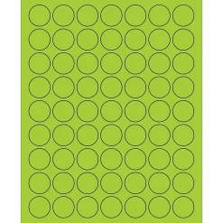 Sale Tape Logic ® Circle Laser Labels, 1", Fluorescent Green, 6300/Case (LL191GN)