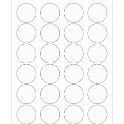 Online Tape Logic ® Circle Laser Labels, 1 5/8", Clear, 2400/Case (LL231CL)