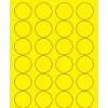 Clearance Tape Logic ® Circle Laser Labels, 1 5/8", Fluorescent Yellow, 2400/Case (LL193YE)