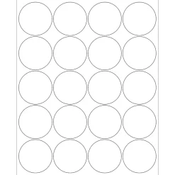 Sale Tape Logic ® Circle Laser Labels, 2", Glossy White, 2000/Case (LL302)