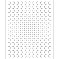 Labels|Tape Logic ® Circle Laser Labels, 1/2", White, 15400/Case (LL140)