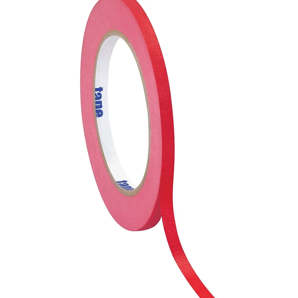 Discount Tape Logic ® Colored Masking Tape, 4.9 Mil, 1/2" x 60 yds., Red, 12/Case (T93300312PKR)
