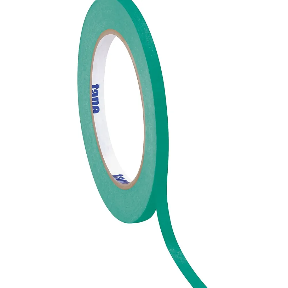 Discount Tape Logic ® Colored Masking Tape, 4.9 Mil, 1/2" x 60 yds., Dark Green, 12/Case (T93300312PKE)