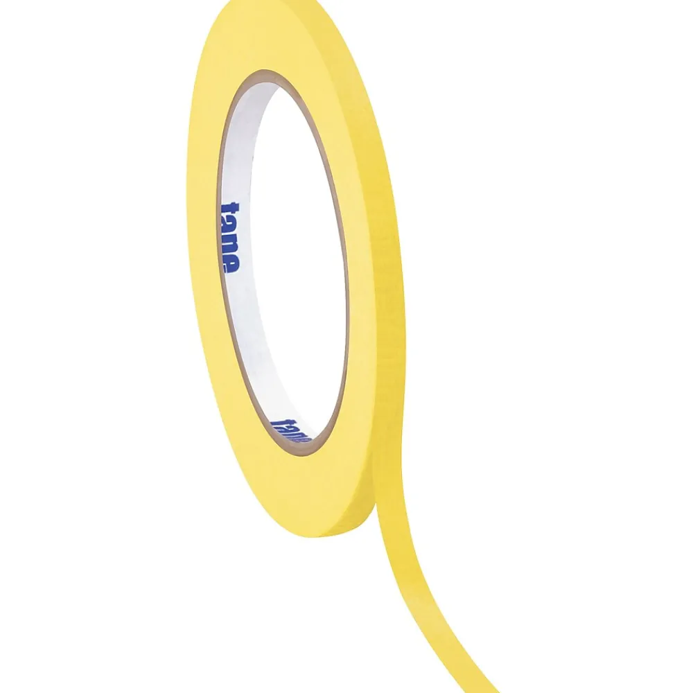 Clearance Tape Logic ® Colored Masking Tape, 4.9 Mil, 1/2" x 60 yds., Yellow, 12/Case (T93300312PKY)