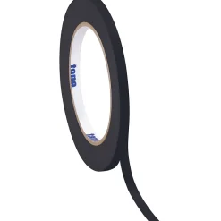 New Tape Logic ® Colored Masking Tape, 4.9 Mil, 1/2" x 60 yds., Black, 12/Case (T93300312PKB)