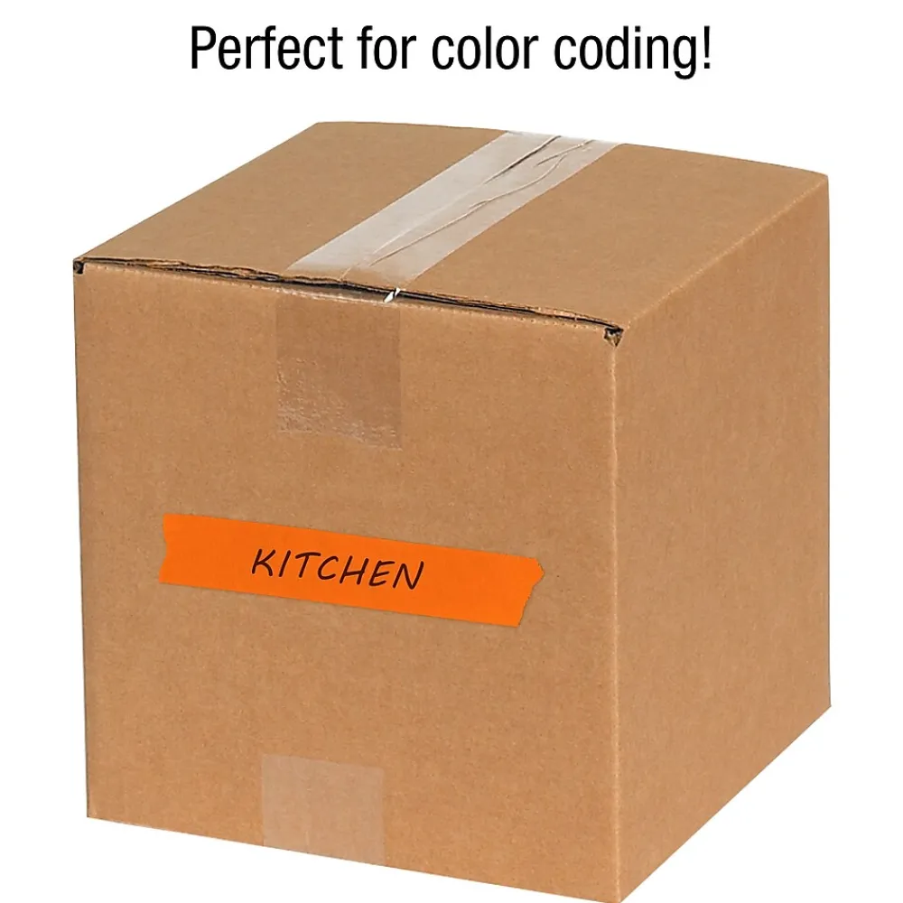 Sale Tape Logic ® Colored Masking Tape, 4.9 Mil, 1/2" x 60 yds., Orange, 12/Case (T93300312PKD)