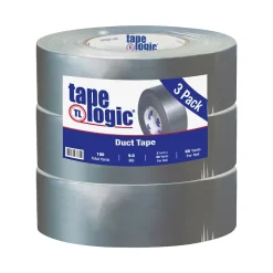 Online Tape Logic ® Duct Tape, 9 Mil, 2" x 60 yds., Silver, 3/Case (T98785S3PK)