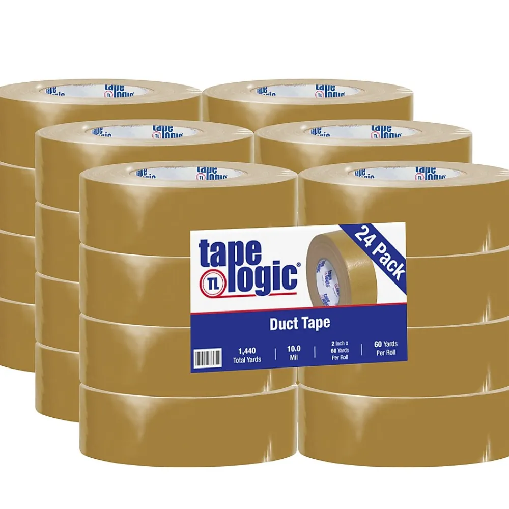 Hot Tape Logic ® Duct Tape, 10 Mil, 2" x 60 yds., Beige, 24/Case (T987100BE)