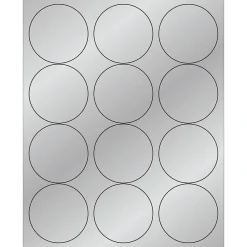 Clearance Tape Logic ® Foil Circle Laser Labels, 2 1/2", Silver, 1200/Case (LL217SR)