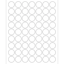 Clearance Tape Logic ® Laser Labels, 1" Circle, White, 6300/Case (LL142)