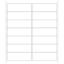 Online Tape Logic ® Laser Labels, Rectangle, 4" x 1 1/3", White, 1400/Case (LL122)