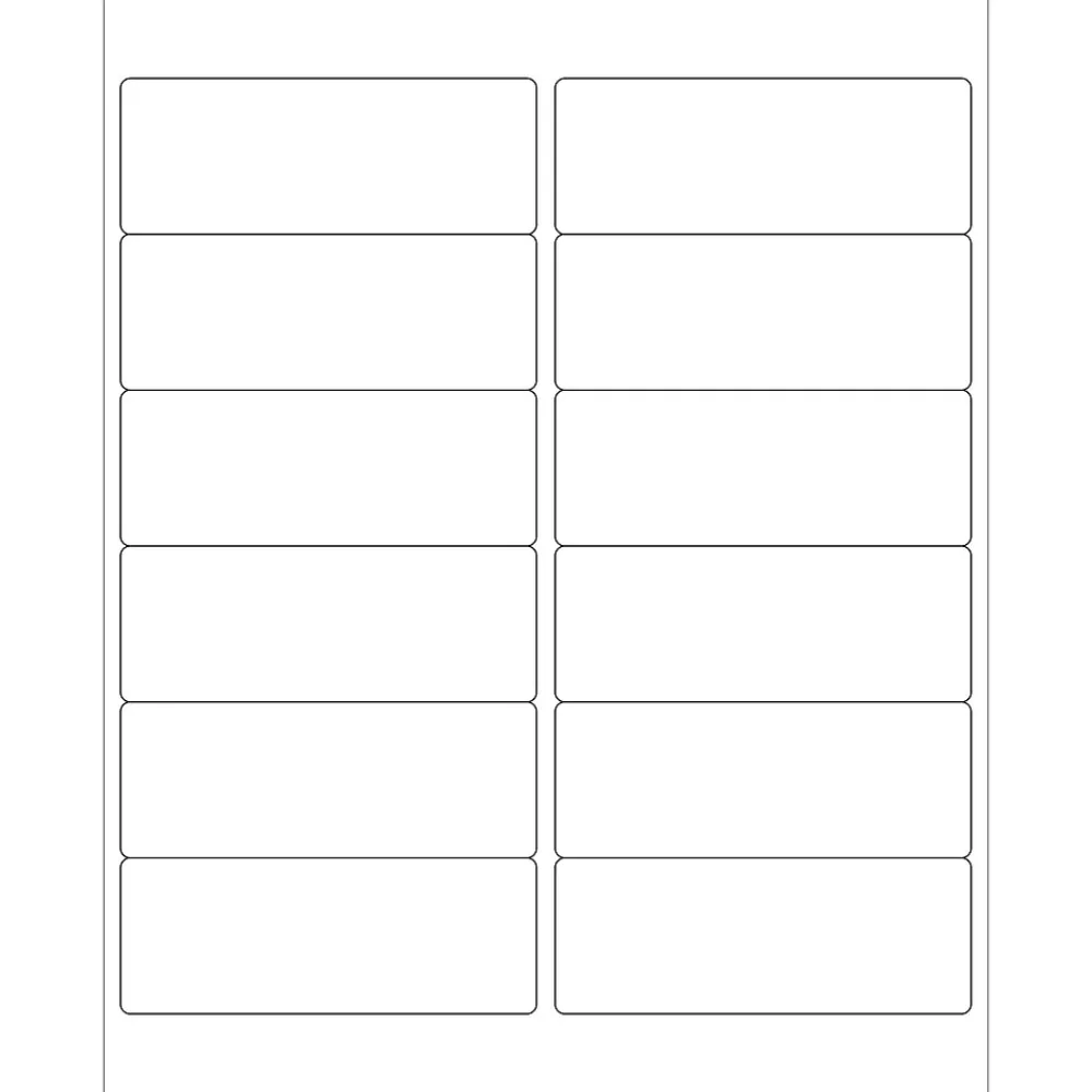 Best Tape Logic ® Laser Labels, Rectangle, 4" x 1 1/2", White, 1200/Case (LL123)