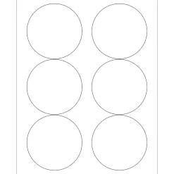 Labels|Tape Logic Laser Round Labels, 3 1/3", White, 600/Carton (DL610D)