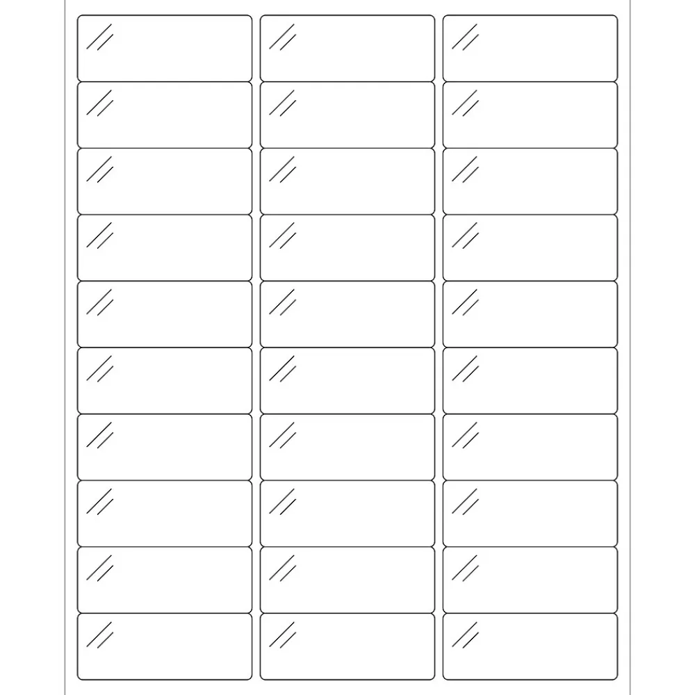Online Tape Logic ® Rectangle Laser Labels, 2 5/8" x 1", Crystal Clear, 3000/Case (LL236CC)