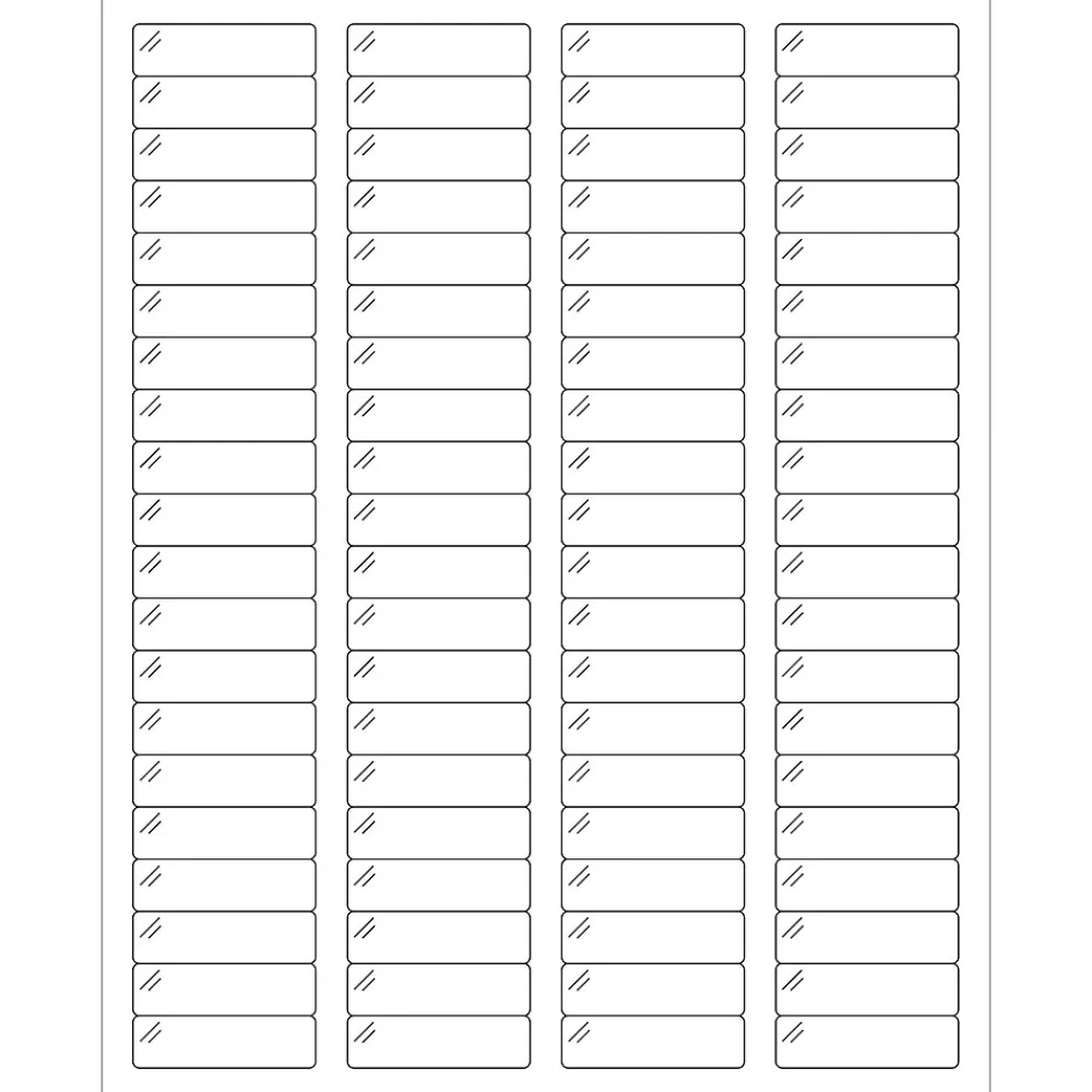 New Tape Logic ® Rectangle Laser Labels, 1 3/4" x 1/2", Crystal Clear, 8000/Case (LL235CC)