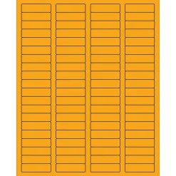 Clearance Tape Logic ® Rectangle Laser Labels, 1 3/4" x 1/2", Fluorescent Orange, 8000/Case (LL170OR)