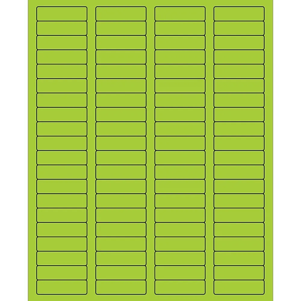 Sale Tape Logic ® Rectangle Laser Labels, 1 3/4" x 1/2", Fluorescent Green, 8000/Case (LL170GN)