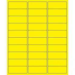 Outlet Tape Logic ® Rectangle Laser Labels, 2 5/8" x 1", Fluorescent Yellow, 3000/Case (LL173YE)