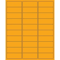 Online Tape Logic ® Rectangle Laser Labels, 2 5/8" x 1", Fluorescent Orange, 3000/Case (LL173OR)