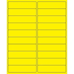 Outlet Tape Logic ® Rectangle Laser Labels, 4" x 1", Fluorescent Yellow, 2000/Case (LL177YE)