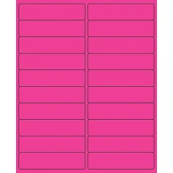 Online Tape Logic ® Rectangle Laser Labels, 4" x 1", Fluorescent Pink, 2000/Case (LL177PK)