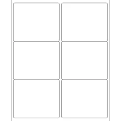 Outlet Partners Brand Tape Logic® Rectangle Laser Labels, 4" x 3 1/3", Glossy White, 600/Case (LL203)