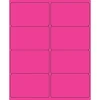 Hot Tape Logic ® Rectangle Laser Labels, 4" x 2 1/2", Fluorescent Pink, 800/Case (LL179PK)