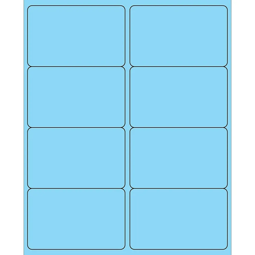 New Tape Logic ® Rectangle Laser Labels, 4" x 2 1/2", Pastel Blue, 800/Case (LL179BE)