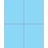 Clearance Tape Logic ® Rectangle Laser Labels, 4 1/4" x 5 1/2", Pastel Blue, 400/Case (LL183BE)