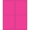 Best Tape Logic ® Rectangle Laser Labels, 4" x 5", Fluorescent Pink, 400/Case (LL181PK)