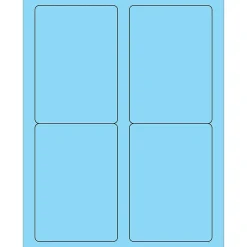 New Tape Logic ® Rectangle Laser Labels, 3 1/2" x 5", Pastel Blue, 400/Case (LL176BE)
