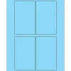 Hot Tape Logic ® Rectangle Laser Labels, 3" x 5", Pastel Blue, 400/Case (LL175BE)