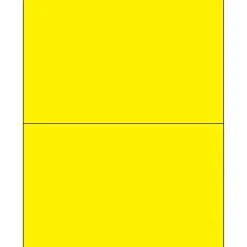 Best Tape Logic ® Rectangle Laser Labels, 8 1/2" x 5 1/2", Fluorescent Yellow, 200/Case (LL184YE)