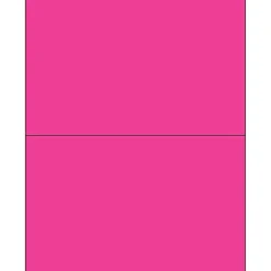 Clearance Tape Logic ® Rectangle Laser Labels, 8 1/2" x 5 1/2", Fluorescent Pink, 200/Case (LL184PK)