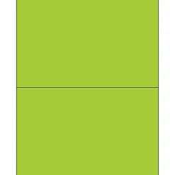Tape Logic ® Rectangle Laser Labels, 8 1/2" x 5 1/2", Fluorescent Green, 200/Case (LL184GN)