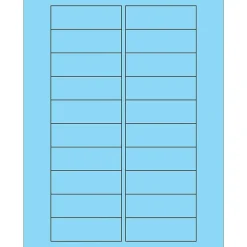 Labels|Tape Logic Rectangle Laser Labels, 3" x 1", Pastel Blue, 2000/Case (LL174BE)