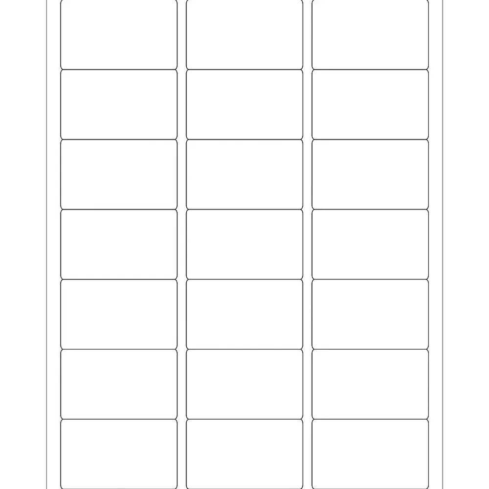 Labels|Tape Logic ® Rectangular Laser Labels, 2 1/2" x 1 1/2", White, 2100/Case (LL112)