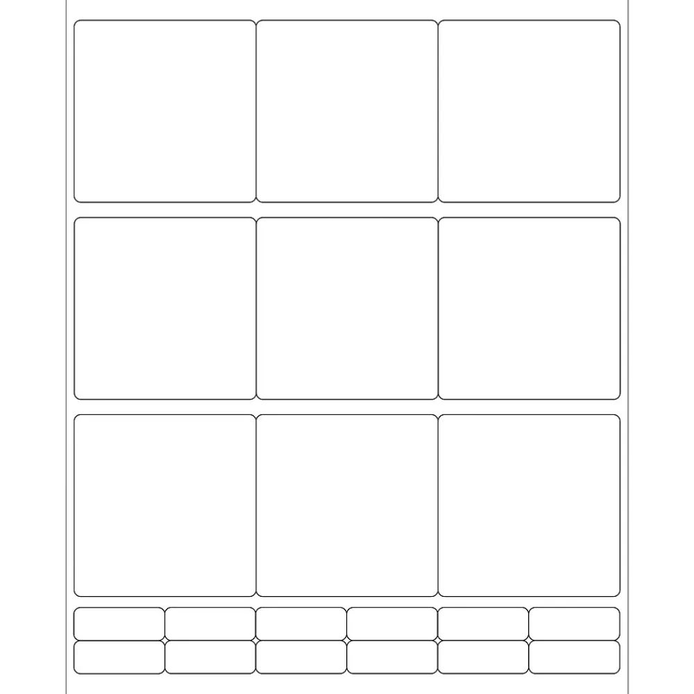 Labels|Tape Logic ® Rectangular Laser Labels, 2 3/4" x 2 3/4", White, 900/Case (LL115)