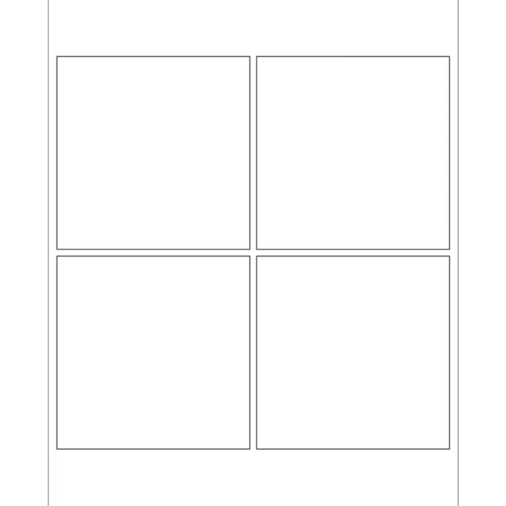 Labels|Tape Logic Rectangular Laser Labels, 4" x 4", White, 400/Case (LL128)