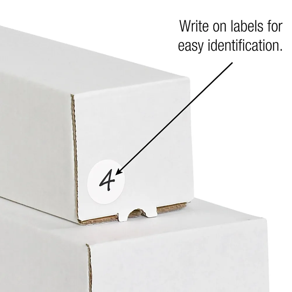 Labels|Tape Logic Removable Labels, 1" Circle, White, 500 /Roll (DL1389WH)