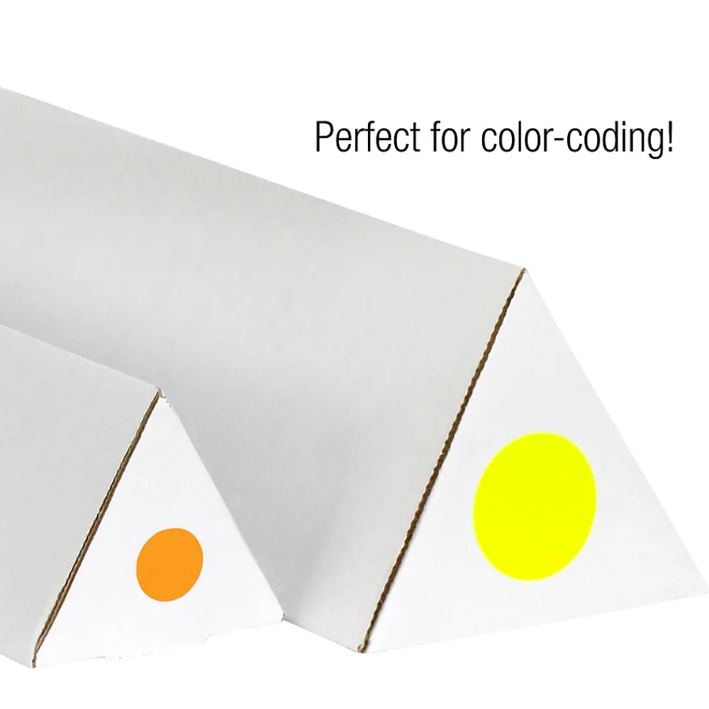 Labels|Tape Logic Removable Labels, 1" Circle, Fluorescent Green, 500 /Roll (DL1389FG)