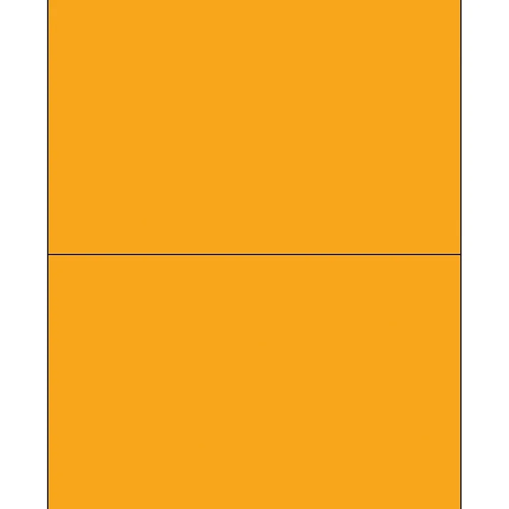 Labels|Tape Logic ® Removable Rectangle Laser Labels, 8 1/2" x 5 1/2", Fluorescent Orange, 200/Case (LL415OR)