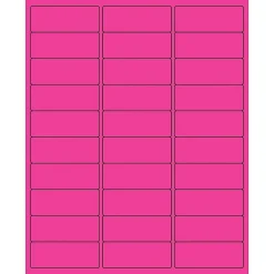 Labels|Tape Logic ® Removable Rectangle Laser Labels, 2 5/8" x 1", Fluorescent Pink, 3000/Case (LL405PK)