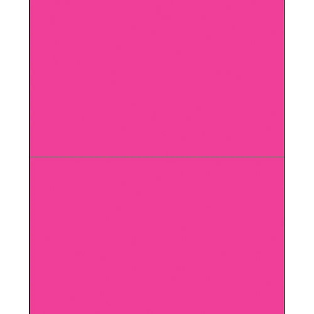 Labels|Tape Logic ® Removable Rectangle Laser Labels, 8 1/2" x 5 1/2", Fluorescent Pink, 200/Case (LL415PK)