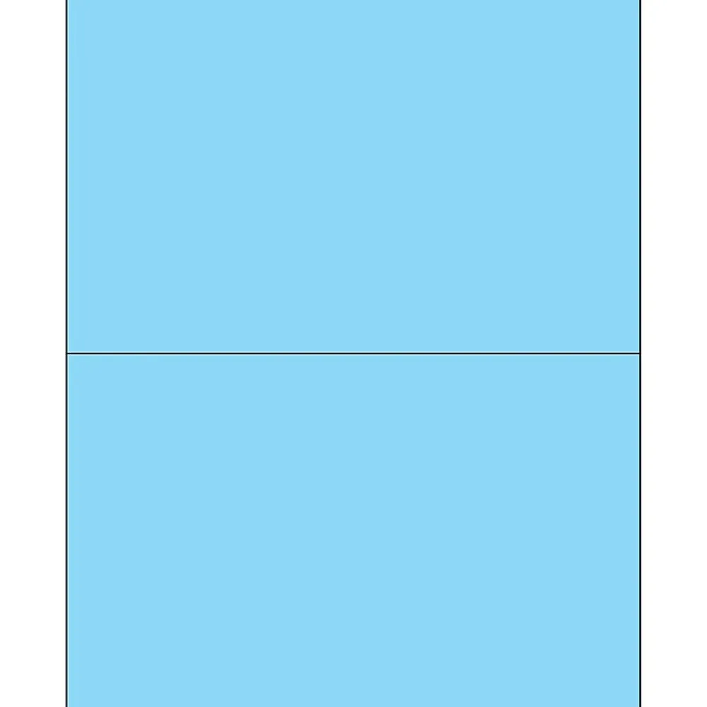 Labels|Tape Logic ® Removable Rectangle Laser Labels, 8 1/2" x 5 1/2", Pastel Blue, 200/Case (LL415BE)